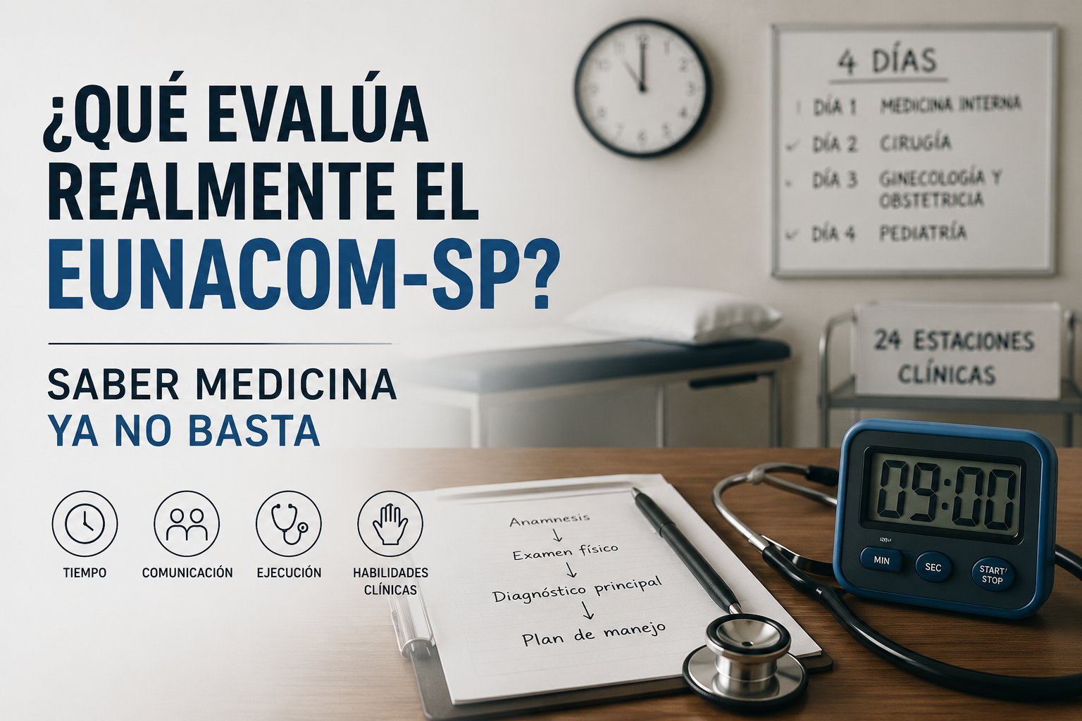 ¿Qué evalúa realmente el EUNACOM-SP? Saber medicina ya no basta